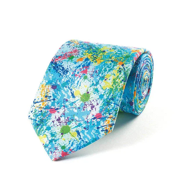 elegant silk necktie styles for business-Paint Splash Tie