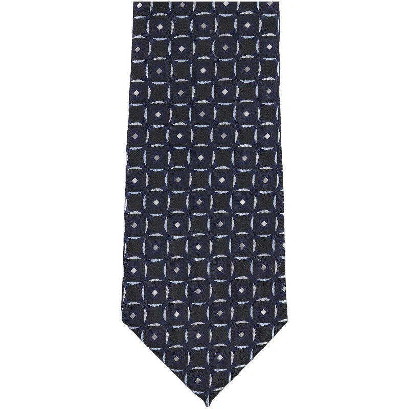 luxurious necktie options for wedding celebrations-Perry Ellis Mens Geometric Self-Tied Necktie - One Size