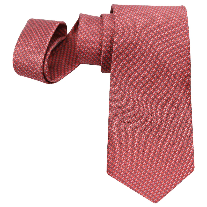 silk necktie combinations for wedding parties-PINK RED NEAT SILK TIE