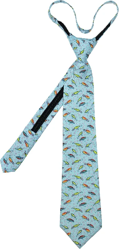 elegant wedding silk necktie combinations-Lures Zip Tie - Blue