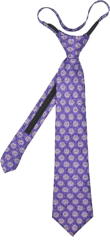 luxury wedding necktie sets for men-Water Meter Zip Tie - Purple