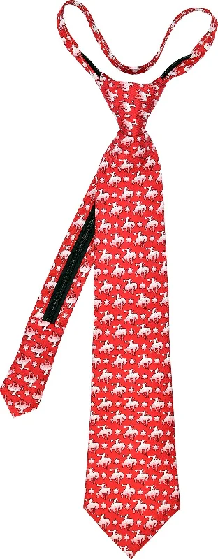 unique wedding silk necktie ideas-Bronco Zip Tie - Red