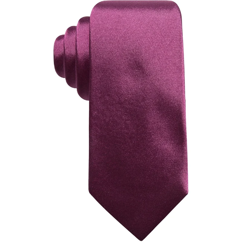 stylish silk necktie combinations for business-Ryan Seacrest Mens Solid Self-Tied Necktie - One Size