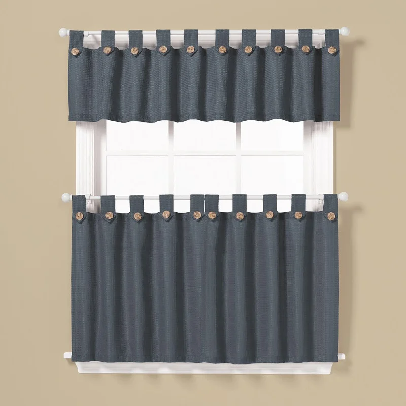 fashionable wedding silk necktie ideas-Saturday Knight Pacifica Window Curtain Tier Pair and Valance Set 36-Inch