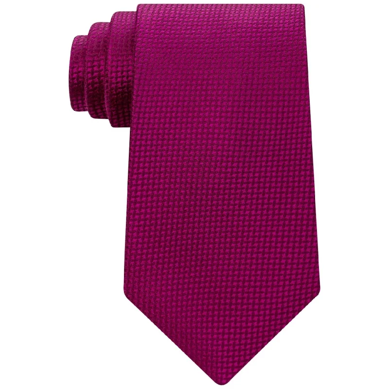 vibrant silk necktie options for business wear-Sean John Mens Textured Self-tied Necktie, Pink, One Size - One Size