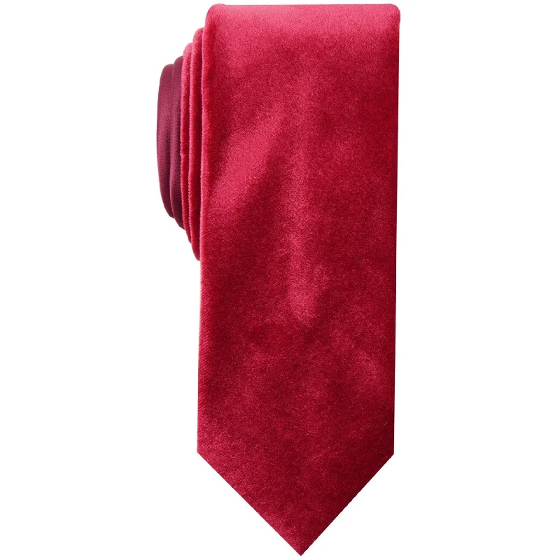 trendy silk necktie designs for weddings-Tallia Mens Locklin Slim Self-tied Necktie, Red, One Size - One Size