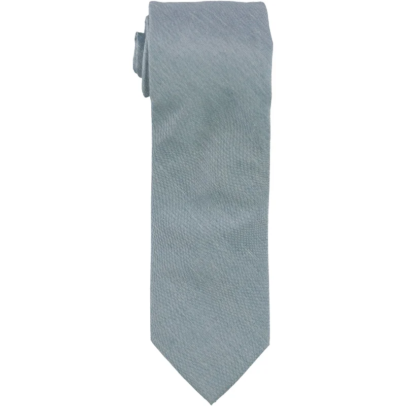 elegant silk necktie styles for business-Tallia Mens Mirage Solid Self-tied Necktie, Green, One Size - One Size