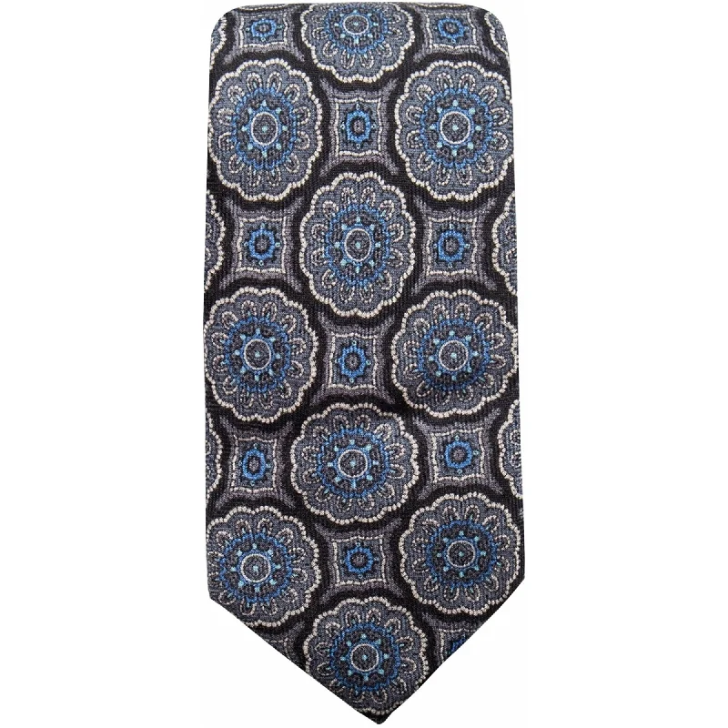 elegant silk necktie combinations for weddings-Tasso Elba Mens Medallion Self-Tied Necktie - One Size