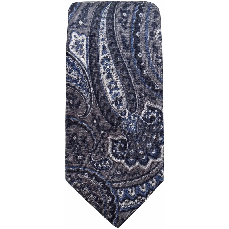 elegant silk necktie packs for office wear-Tasso Elba Mens Paisley Self-Tied Necktie - One Size