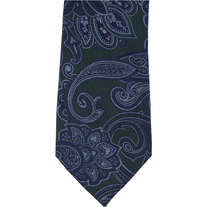 luxury silk wedding tie sets-Tasso Elba Mens Paisley Self-Tied Necktie - One Size