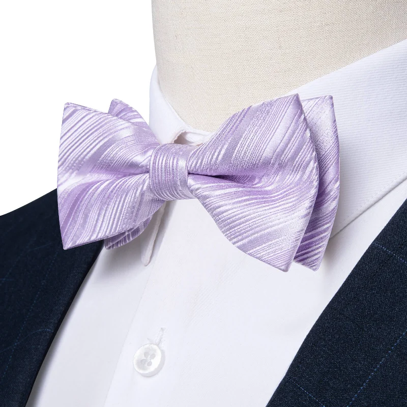 unique wedding silk necktie ideas-Ties2you Boys Bow Ties Periwinkle Purple Striped Bow Tie Handkerchief Set for Kid