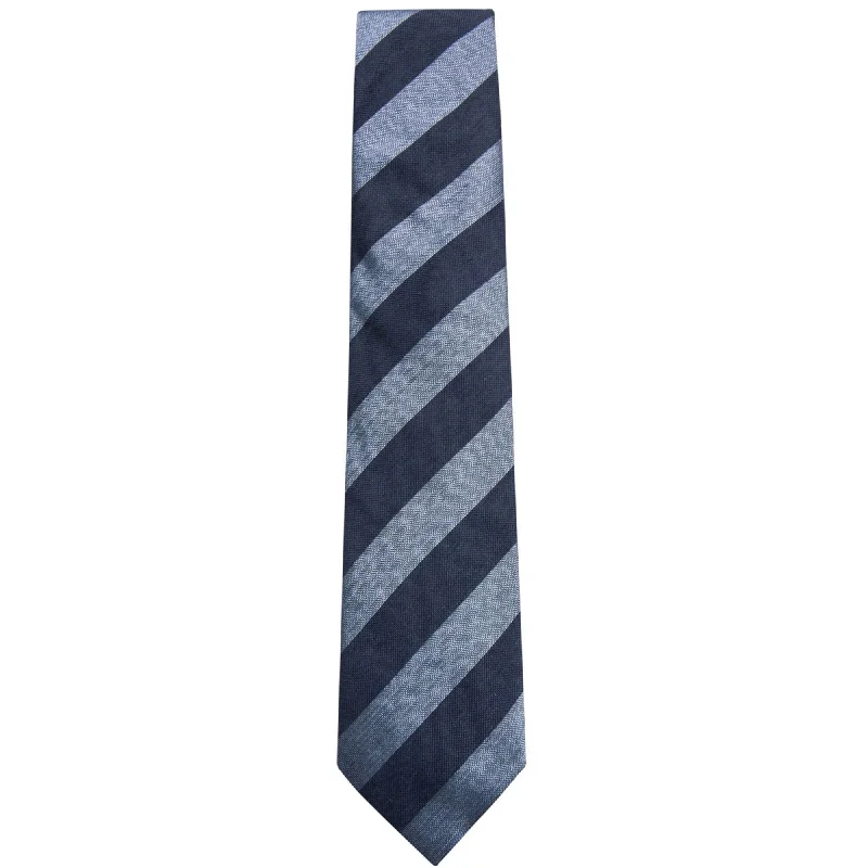 silk necktie ideas for wedding celebrations-Vince Camuto Mens Carson Stripe Self-tied Necktie, Blue, One Size - One Size