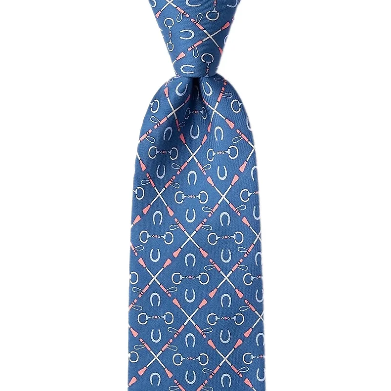 premium silk necktie ideas for business events-Wild Attire Inc. Cream of the Crop Blue Silk Tie