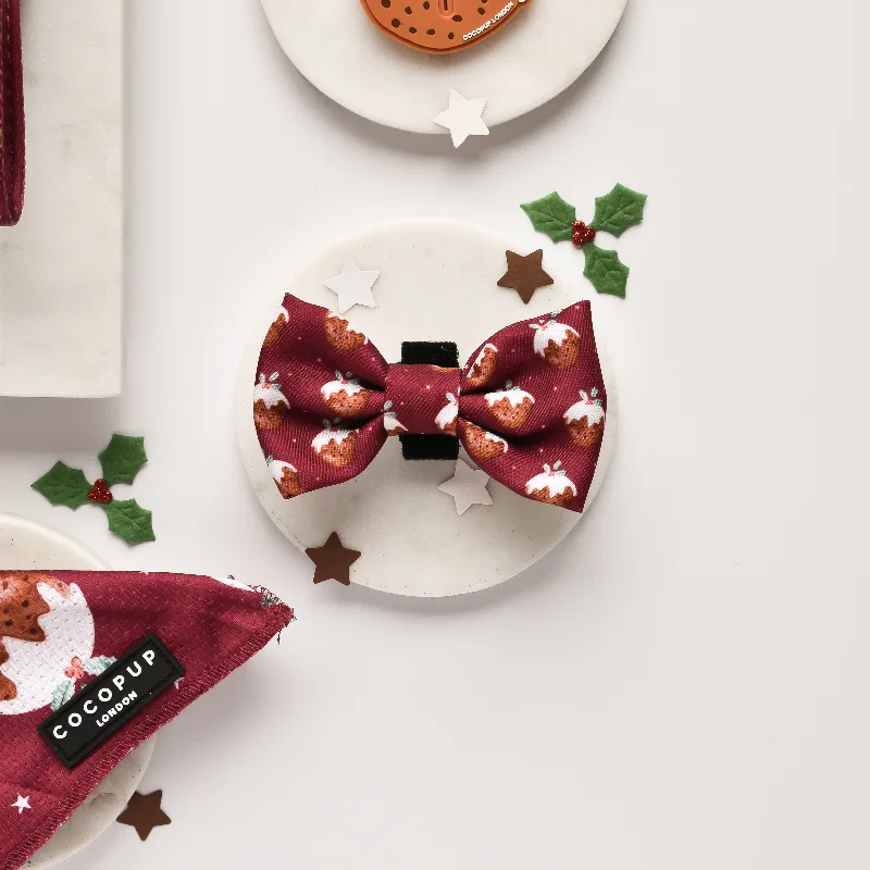 silk wedding bow ties for men-Woofmas Pudding Bow Tie