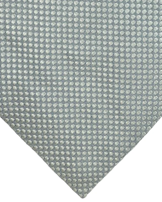 unique necktie designs for office wear-Zilli Silk Tie Silver Gray Micro Pattern - Wide Necktie