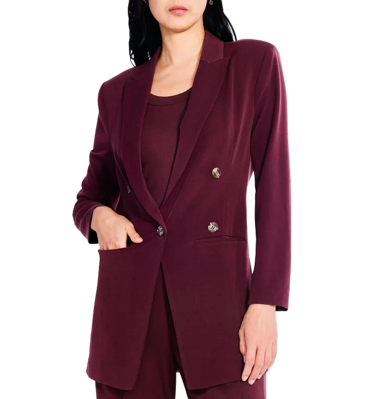 Men's luxury tuxedo jacket for wedding event -Avenue Blazer In Redwood