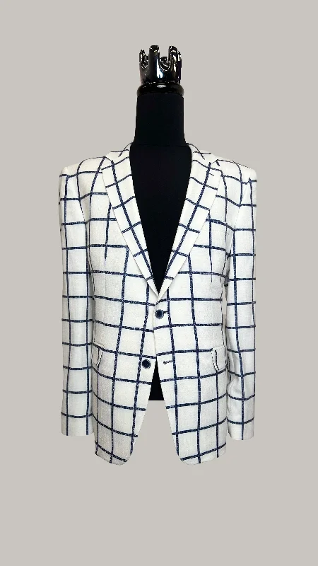 Best tuxedo for corporate office event -Vercini Regal Grid Men's Blazer