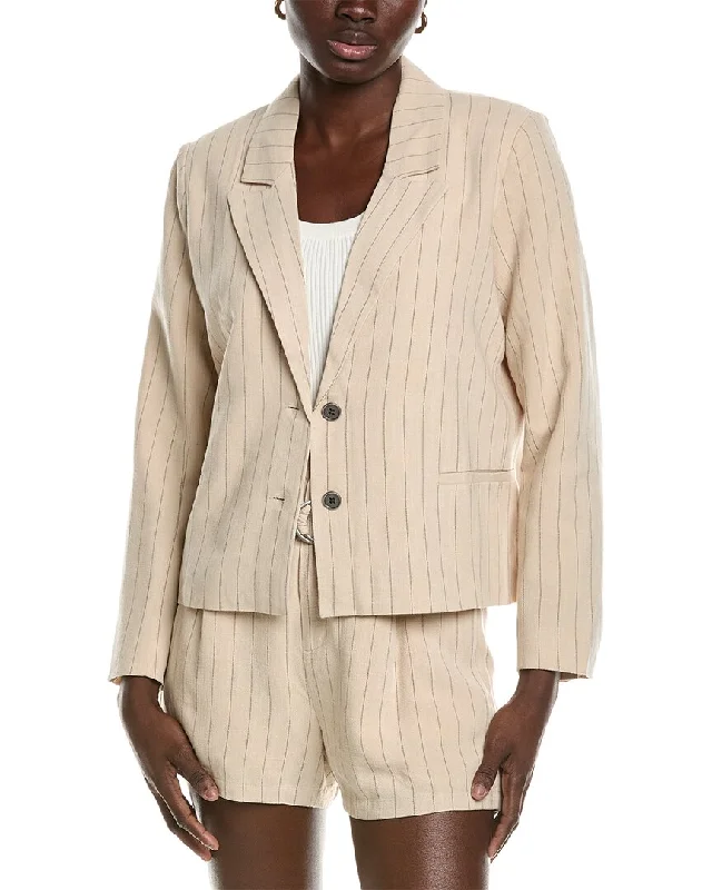 Men's tailored tuxedo for office holiday party -Chaser Santanaa Linen-Blend Blazer