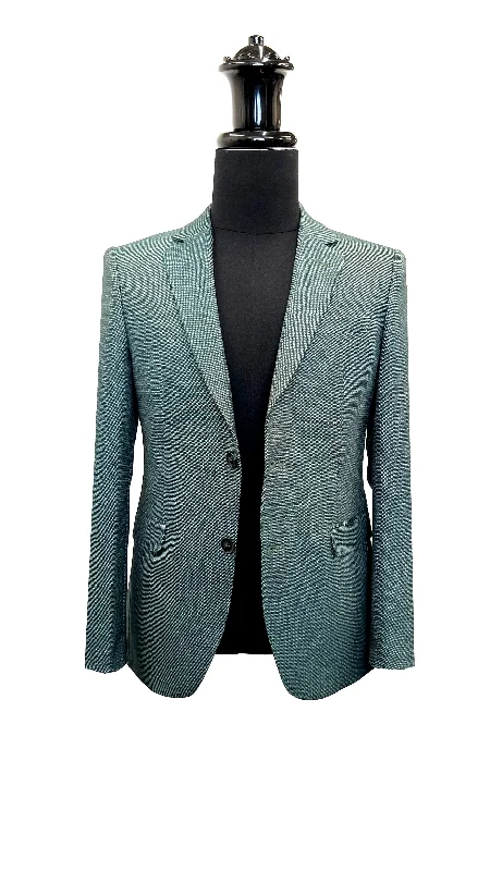 Men's designer tuxedo for formal event -Green Slim Flit Blazer