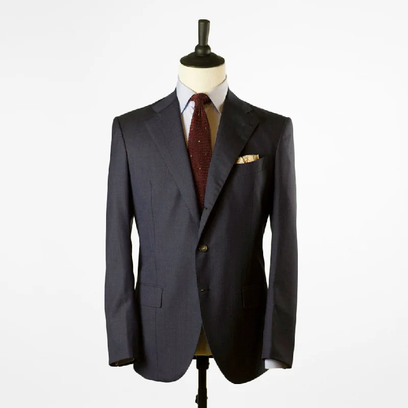 Men's designer tuxedo for evening office event -Harrisons Mystique navy nailhead single breasted suit, 8/9oz wool