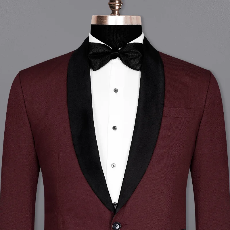 Men's luxury tuxedo for corporate meeting -Heath Red Wool Rich Tuxedo Blazer