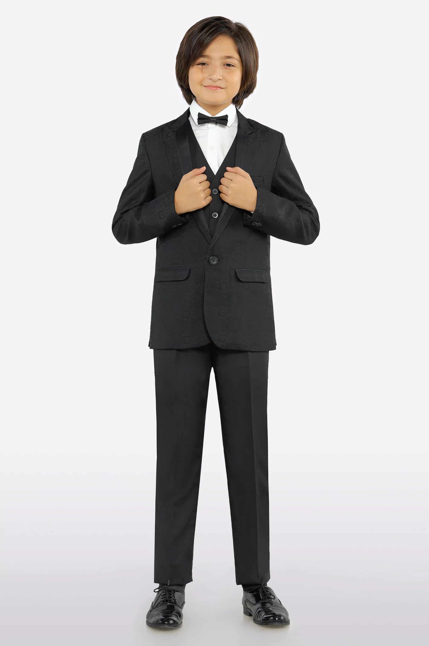 Men's designer tuxedo for office wear -Boys 3-Piece Suiting Set