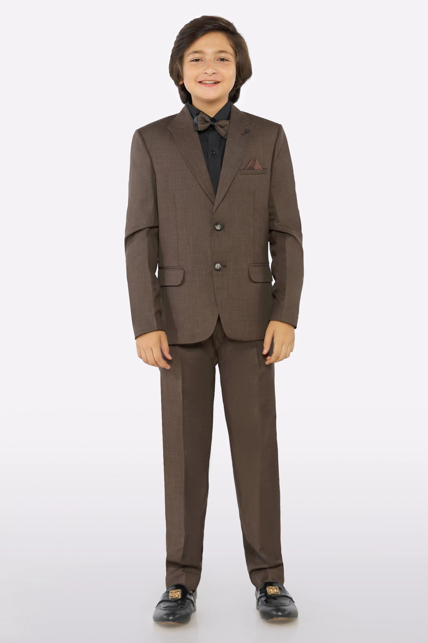 Men's formal tuxedo with satin lapels for evening -Classic Boys Formal 2-Piece Suit