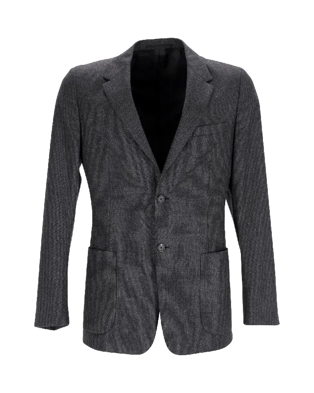 Best tuxedo for high-profile corporate gatherings -Prada Single-Breasted Blazer in Black Virgin Wool