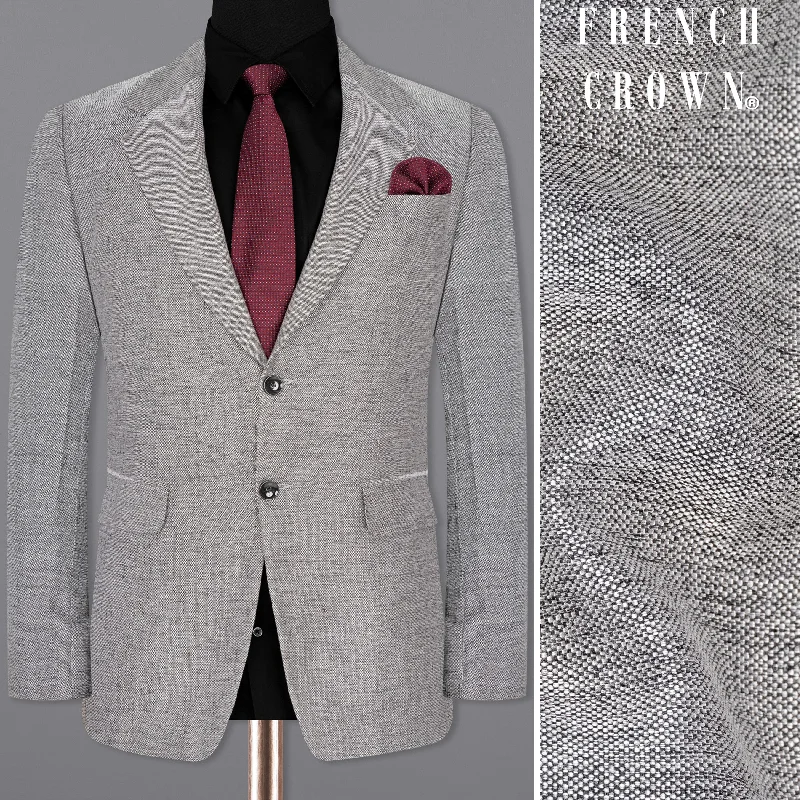 Men's slim fit tuxedo jacket for corporate events -Spun Parl Gray Designer Blazer