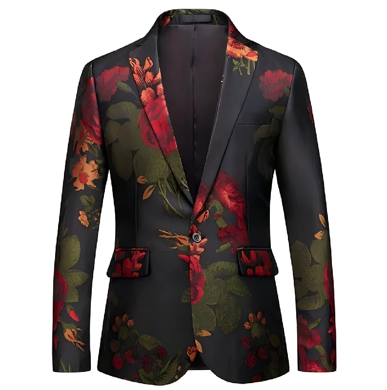 Men's wool tuxedo for wedding guest event -The Dahlia Slim Fit Blazer Suit Jacket