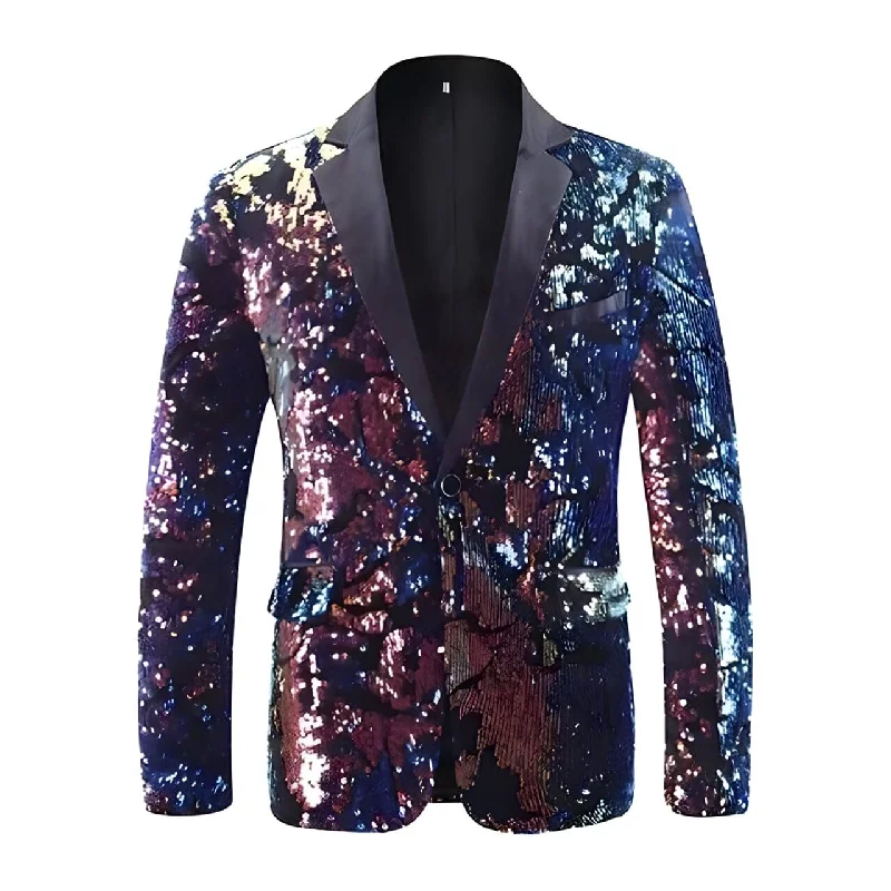 Men's luxury tuxedo for office gala dinner -The Thierry Sequin Slim Fit Blazer Suit Jacket