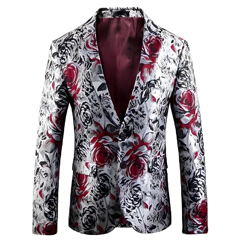 Men's premium tuxedo for special business occasion -The Vega Slim Fit Blazer Suit Jacket - Ruby