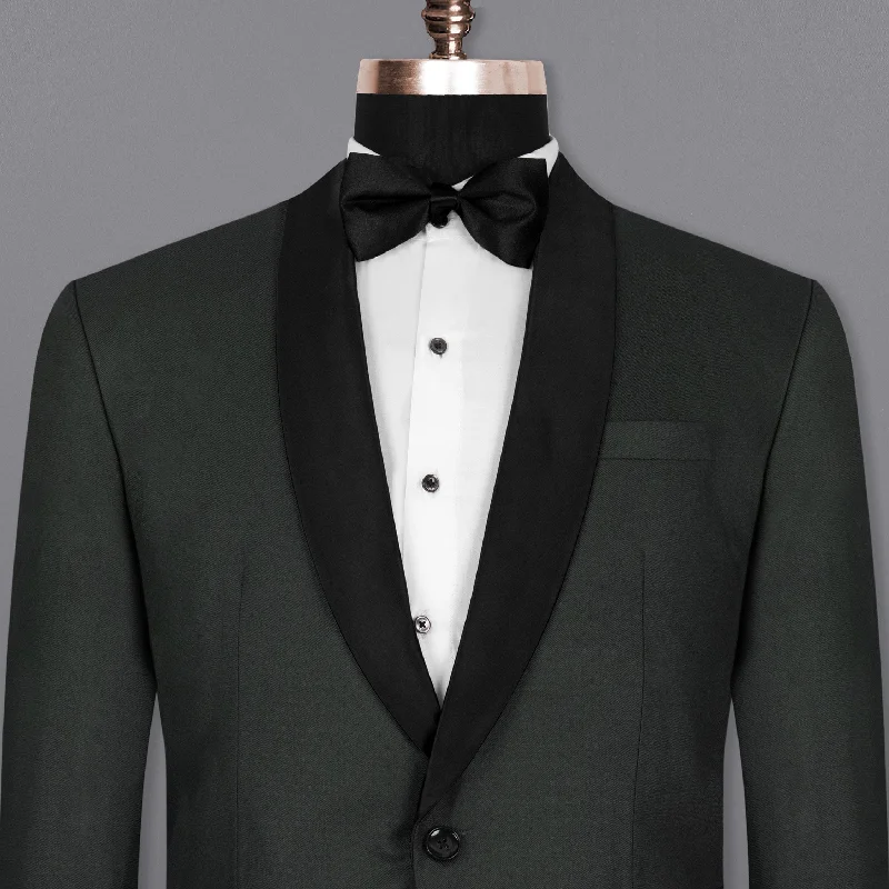 Best tuxedo for high-profile corporate gatherings -Tuatara Green Tuxedo Wool Rich Blazer