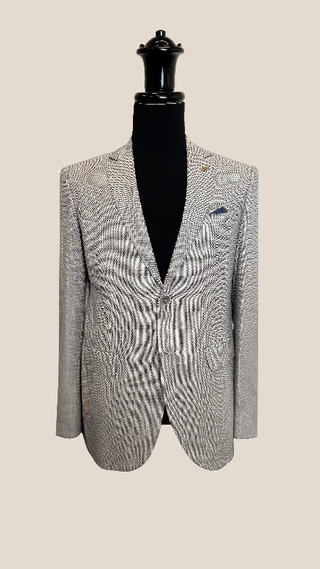 Men's designer tuxedo jacket with satin collar for wedding -Vercini Classic Tweed Elegance Blazer