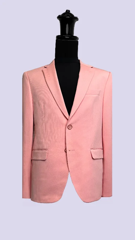 Men's elegant tuxedo jacket with satin lapels -Vercini Rosé Elegance Blazer