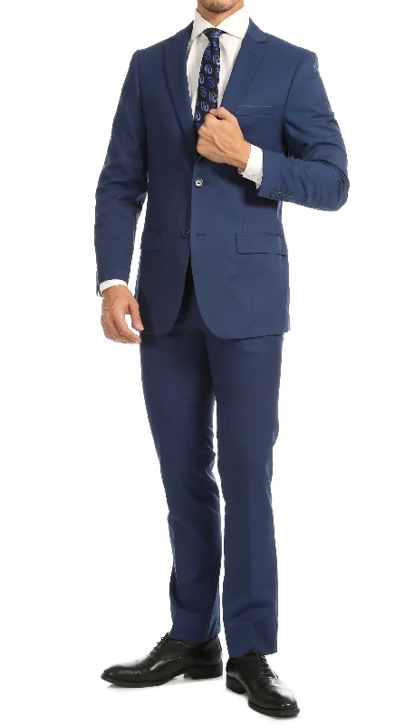 Men's slim fit tuxedo for wedding reception -Windsor Indigo Slim Fit 2pc Suit