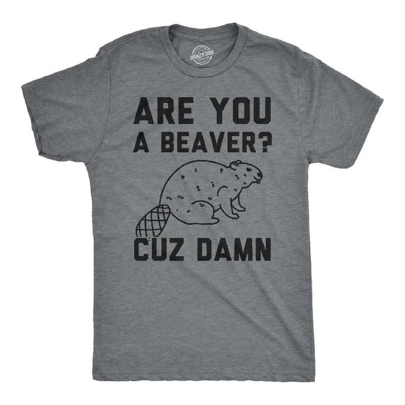 Men’s slim-fit office plaid dress shirt -Are You a Beaver Cuz Dam Men's T Shirt