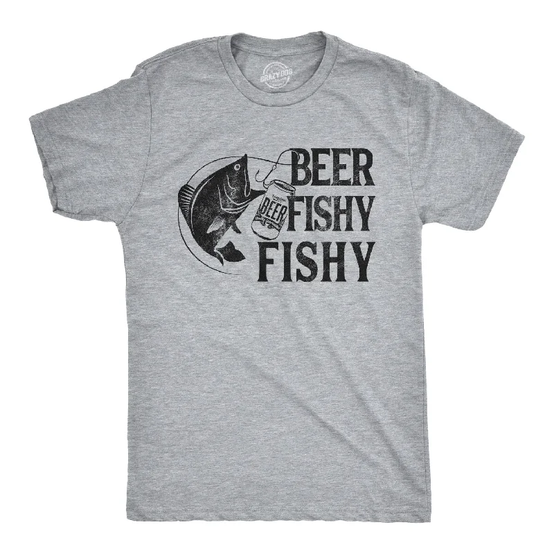 Men’s professional plaid button-down shirt -Beer Fishy Fishy Men's T Shirt