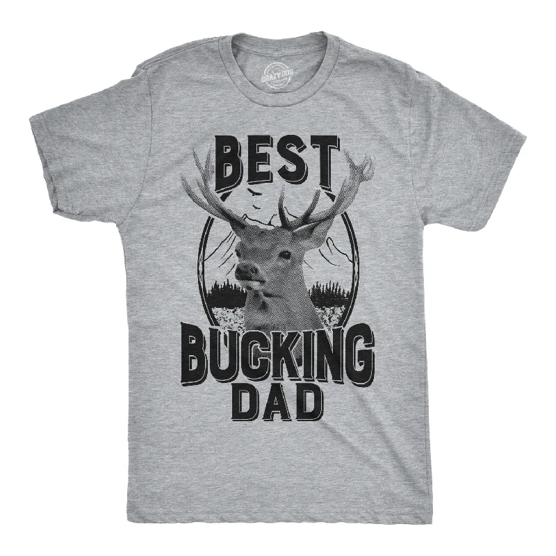 Men’s casual plaid shirt for professional wear -Best Bucking Dad Deer Men's T Shirt