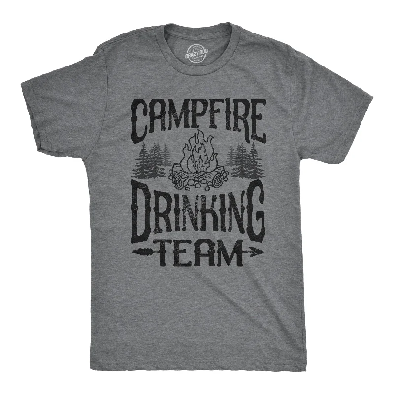 Men’s breathable plaid office shirt -Campfire Drinking Team Men's T Shirt