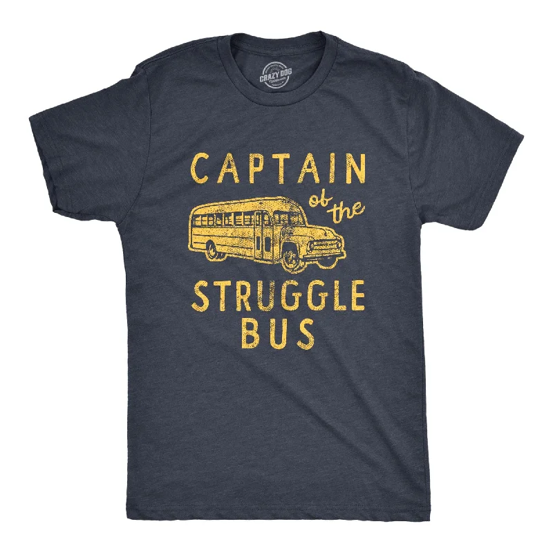 Men’s short sleeve business plaid shirt -Captain Of The Struggle Bus Men's T Shirt