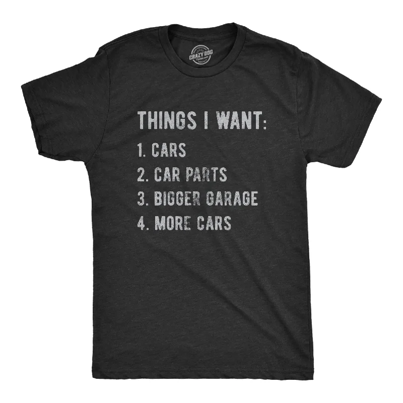 Men’s professional plaid shirt with cuffs -Car Things I Want Men's T Shirt