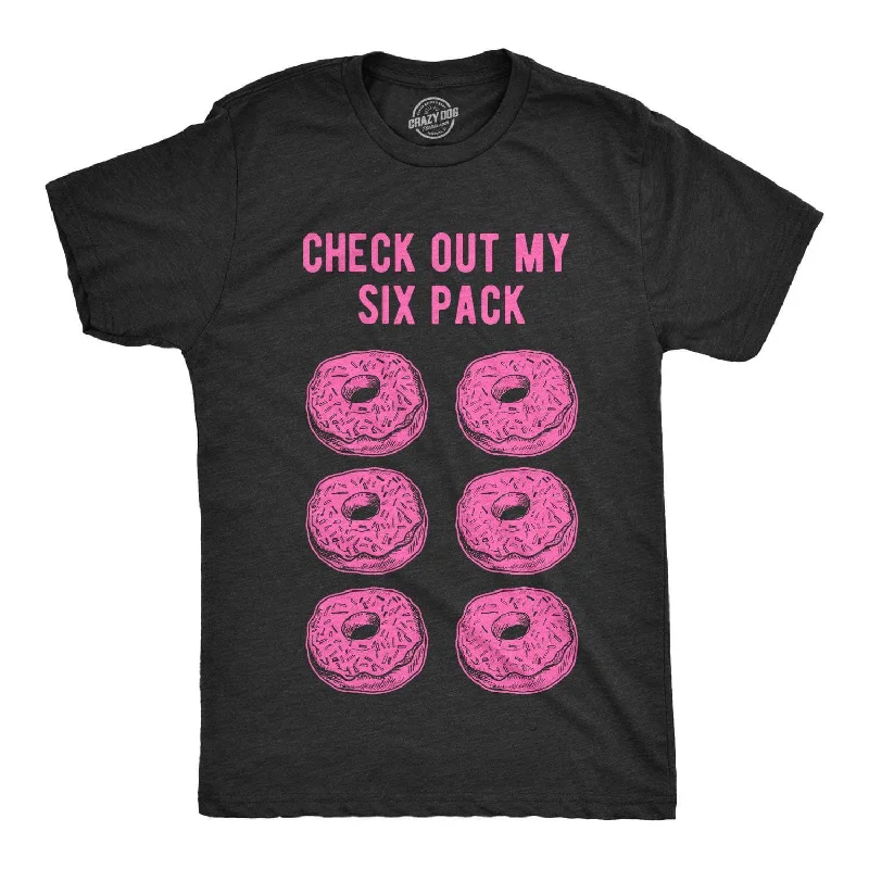 Men’s plaid dress shirt for casual office wear -Check Out My Six Pack Donuts Men's T Shirt