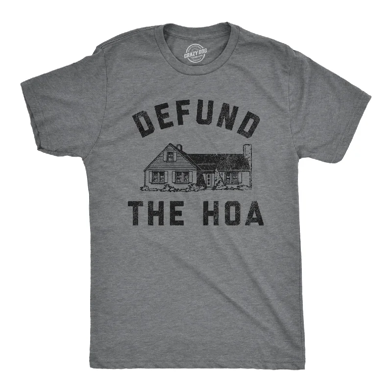 Men’s relaxed plaid shirt for work -Defund The HOA Men's T Shirt