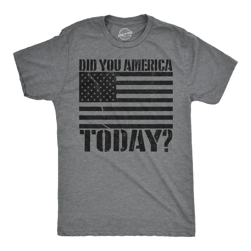 Men’s business plaid shirt with long sleeves -Did You America Today? Men's T Shirt