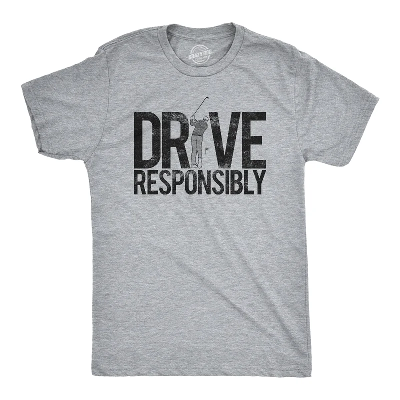 Men’s professional plaid button-down shirt -Drive Responsibly Men's T Shirt