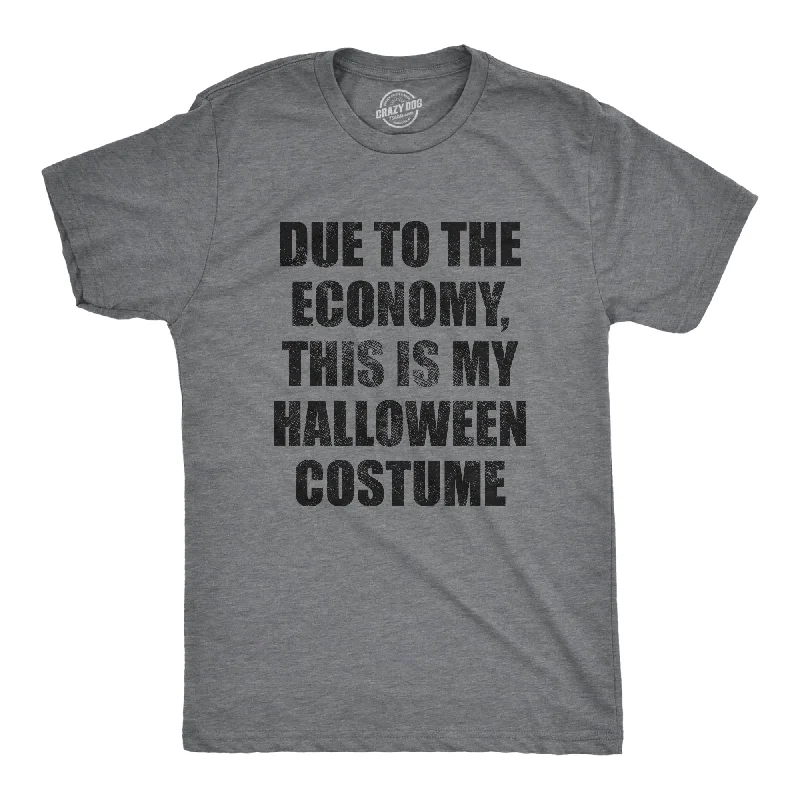 Men’s formal office plaid shirt -Due To The Economy This Is My Halloween Costume Men's T Shirt