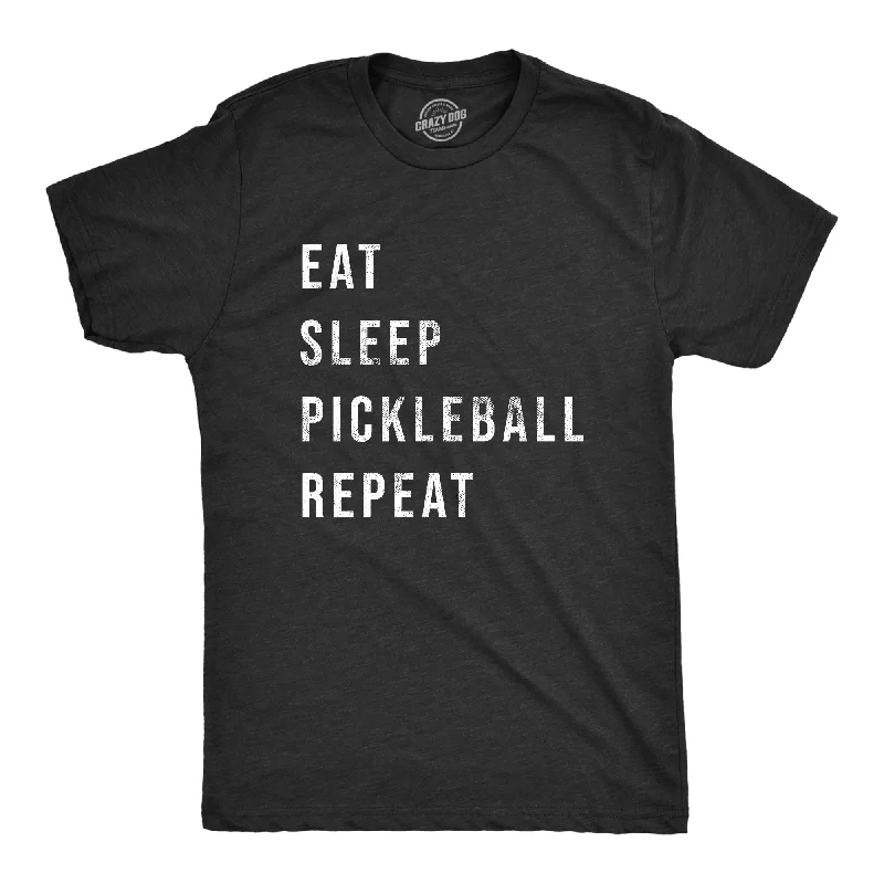 Men’s business casual plaid button-down shirt -Eat Sleep Pickleball Repeat Men's T Shirt