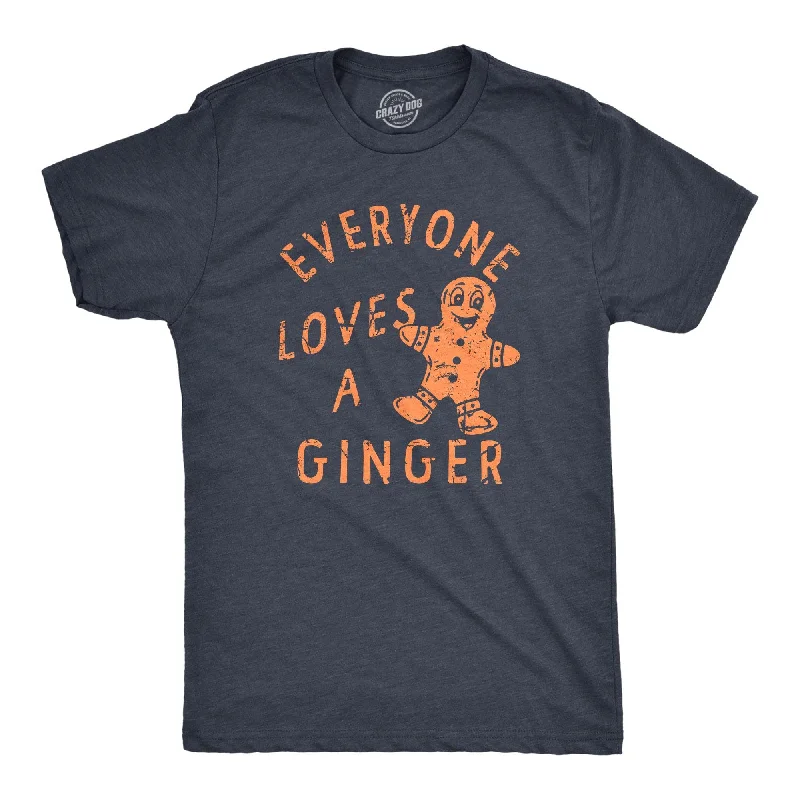 Men’s luxury cotton plaid shirt -Everyone Loves A Ginger Men's T Shirt