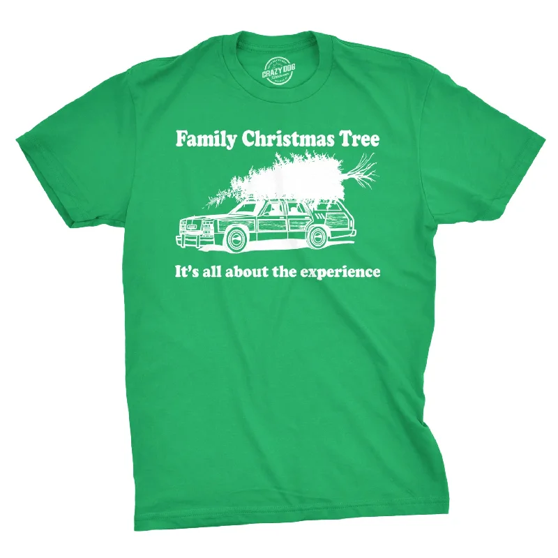 Men’s business casual plaid shirt with pocket -Family Christmas Tree Men's T Shirt